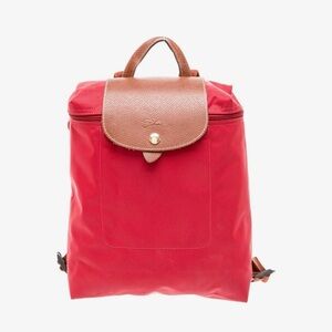 Longchamp Red and Brown Backpack
